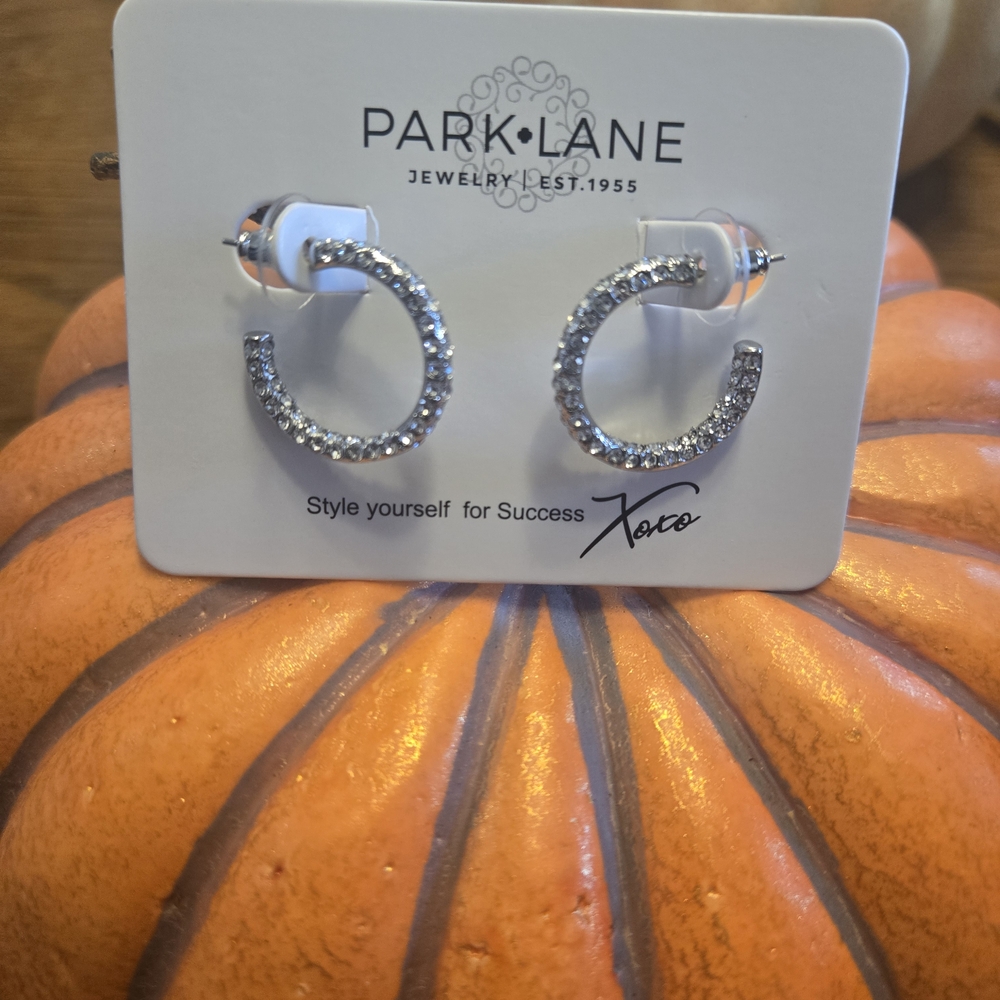 Park Lane Sparkling Silver Hoop Earrings